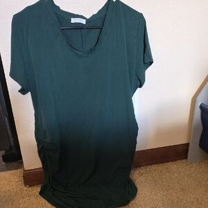 Elegant Forest Green V-Neck Tee
